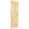 Porte coulissante Naturel et Blanc 70 x 210 cm 638067638067
