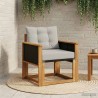 Sofa de milieu extérieur Bois d'Acacia Massif Naturel 638068638068
