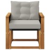 Sofa de milieu extérieur Bois d'Acacia Massif Naturel 638068638068