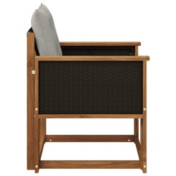 Sofa de milieu extérieur Bois d'Acacia Massif Naturel 638068638068