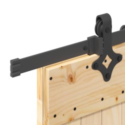 Porte coulissante NARVIK Naturel et noir 70 x 210 cm (213,5 cm) 638077638077