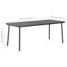 Table de jardin Gris foncé 180x83x72 cm Acier 638084638084