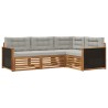 Ensemble de canapés d'extérieur 4 pcs Naturel et gris clair 638092638092