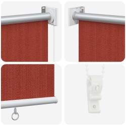 Store enrouleur extérieur à 90% de blocage UV Terracota HDPE 638093638093