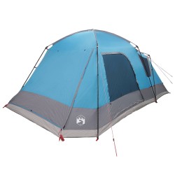 Tente Cabane avec toit Bleu 12-Personnes Polyester et Acier 638096638096
