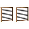 Accoudoir 2 pcs Naturel 60 x 6 x 61 cm Bois d'Acacia Massif 638098638098