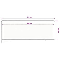 Store roulant d'extérieur 405 (l) x 140 (H) cm marron HDPE 638101638101