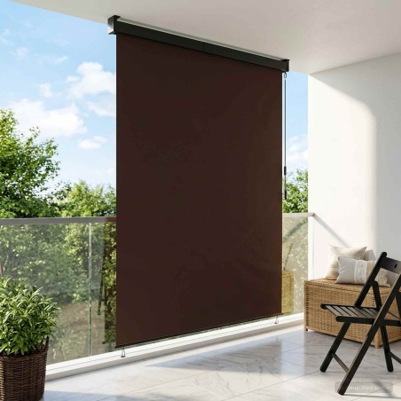 Store enrouleur Marron 120 x 250 cm Tissu et Aluminium 638104638104