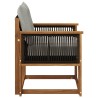 Sofa de milieu extérieur Bois d'Acacia Massif Naturel 638112638112