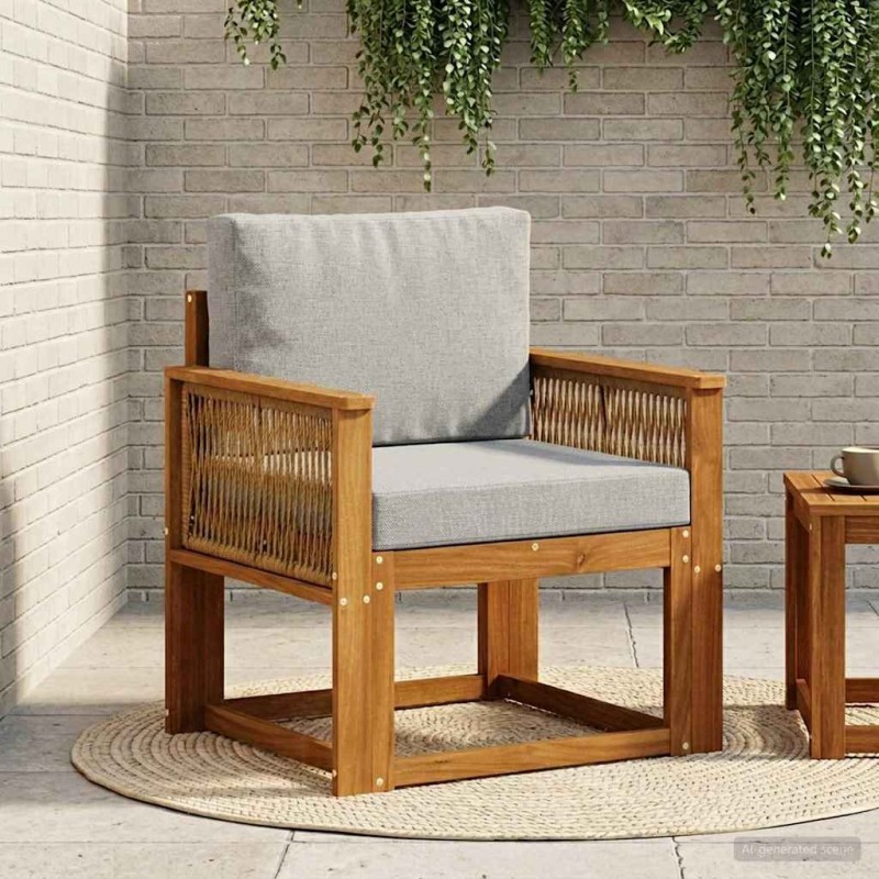 Sofa de milieu extérieur Bois d'Acacia Massif Naturel 638114638114