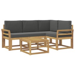 Ensemble de canapés d'extérieur 5 pcs Blanc et anthracite 638115638115