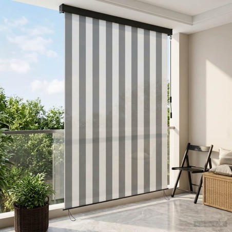 Store enrouleur Anthracite et blanc 140 x 250 cm 638117638117