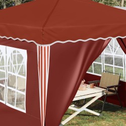 Tente de fête pop-up 288 x 288 x 245 cm Terre cuite 638125638125
