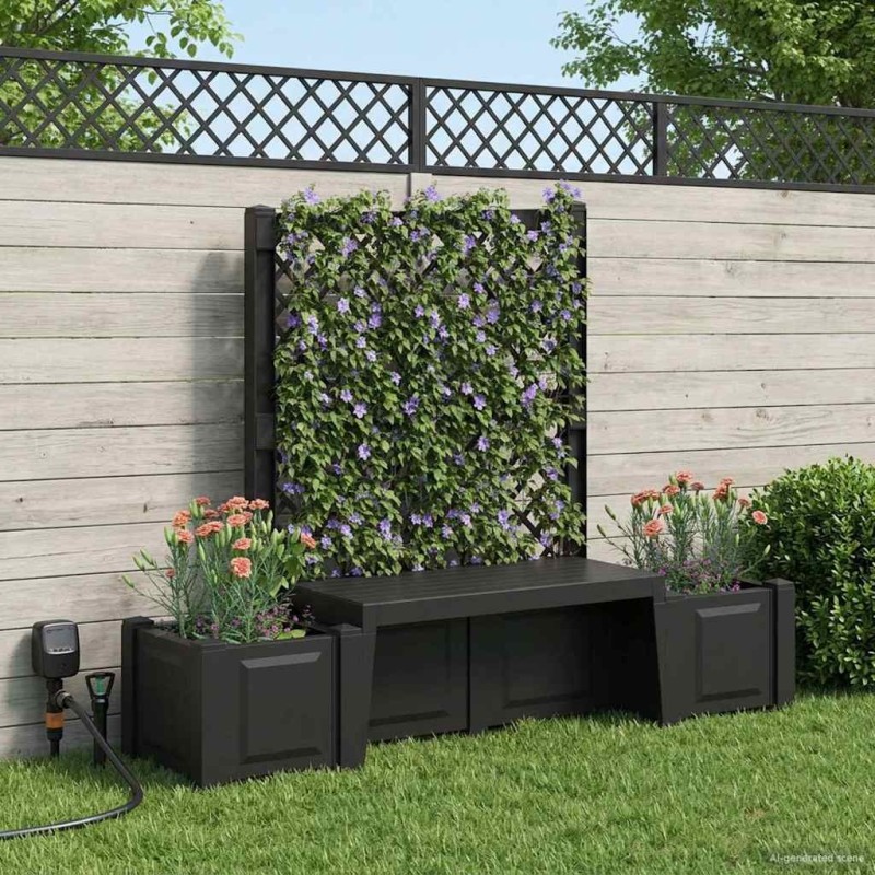 Banc de jardin Kopenhagen Anthracite 173 x 49 x 135,5 cm PP 638127638127