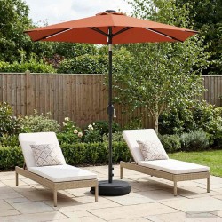 Parasol de jardin avec lumières LED et base 230 x 230 cm 638128638128