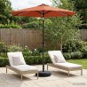 Parasol de jardin avec lumières LED et base 230 x 230 cm 638128638128