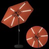 Parasol de jardin avec lumières LED et base 230 x 230 cm 638128638128
