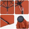 Parasol de jardin avec lumières LED et base 230 x 230 cm 638128638128