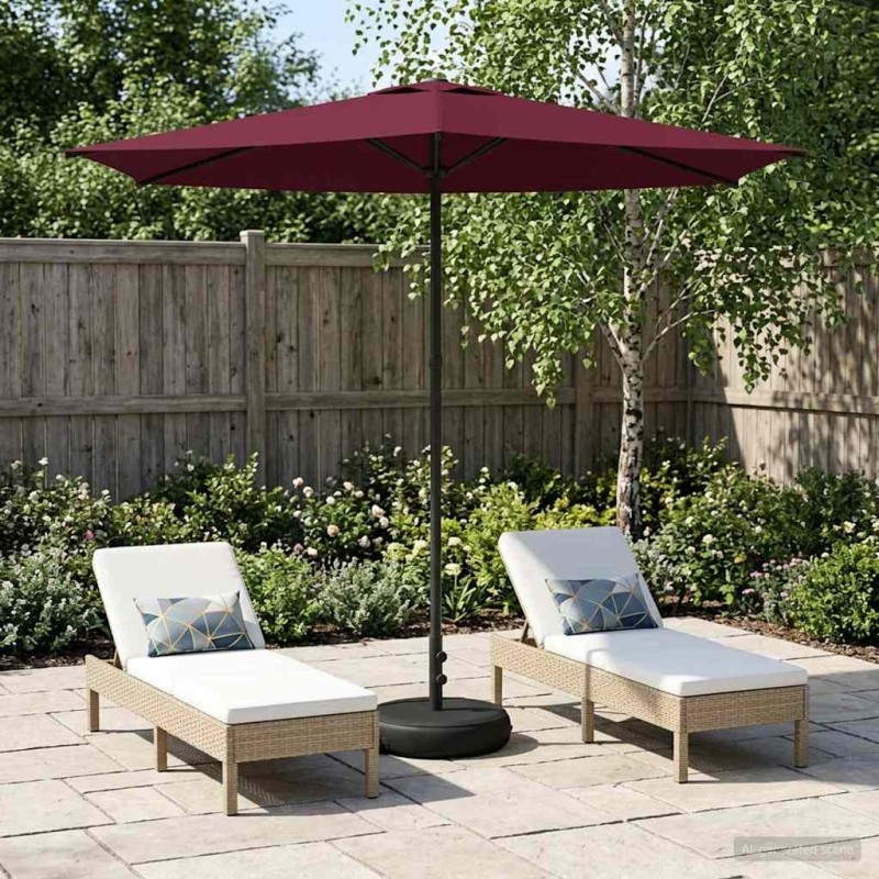 Parasol de jardin avec base 270 x 270 cm Polyester 638129638129