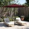 Parasol de jardin 300 x 300 cm Polyester Rectangulaire Bordeaux 638130638130