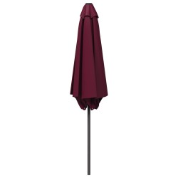 Parasol de jardin 300 x 300 cm Polyester Rectangulaire Bordeaux 638130638130