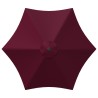 Parasol de jardin 300 x 300 cm Polyester Rectangulaire Bordeaux 638130638130