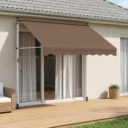 Auvent rétractable manuel Taupe 200 cm 638132638132
