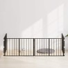 Porte pour chien 4 pcs Noir 100 x 60 cm Acier galvanisé 638136638136