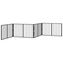 Porte pour chien 4 pcs Noir 100 x 60 cm Acier galvanisé 638136638136