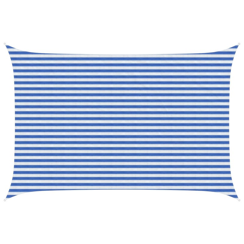 Voile d'ombre Bleu et Blanc 3 x 4,5 m HDPE 638139638139