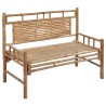 Banc de jardin avec coussin 120 cm Bambou 638141638141