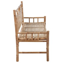 Banc de jardin avec coussin 120 cm Bambou 638141638141