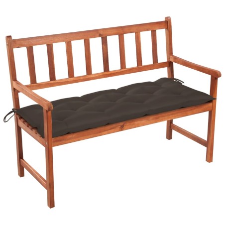 Banc de jardin avec coussin 120 cm Bois d'acacia massif 638143638143