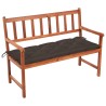 Banc de jardin avec coussin 120 cm Bois d'acacia massif 638143638143