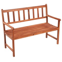 Banc de jardin avec coussin 120 cm Bois d'acacia massif 638143638143