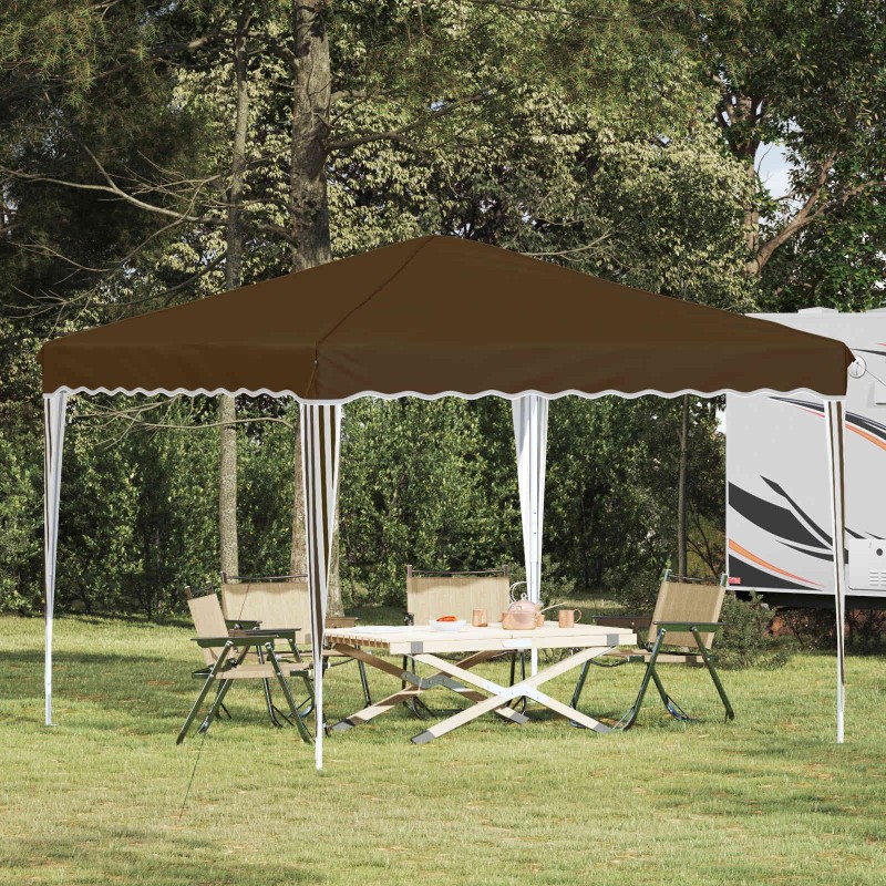 Tente de fête pop-up 288 x 288 x 245 cm Taupe Tissu Oxford 638146638146