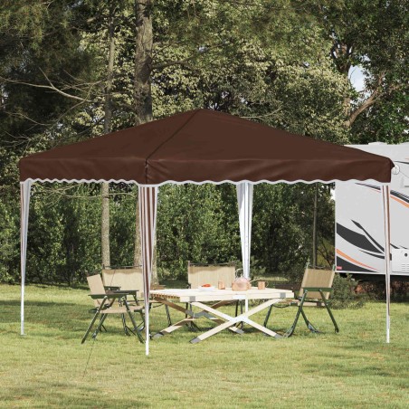 Tente de fête pop-up 288 x 288 x 245 cm Marron Tissu Oxford 638149638149
