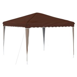 Tente de fête pop-up 288 x 288 x 245 cm Marron Tissu Oxford 638149638149