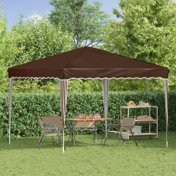 Tente de fête pop-up 288 x 288 x 245 cm Marron Tissu Oxford 638149638149