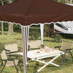 Tente de fête pop-up 288 x 288 x 245 cm Marron Tissu Oxford 638149638149
