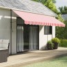 Tissu de remplacement de cantonnière d’auvent rouge blanc 4 m 638151638151