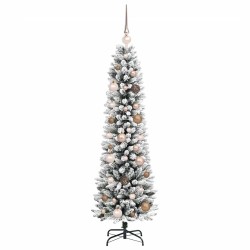Sapin de Noël artificiel Blanc 150 cm PVC, métal et plastique 638159638159