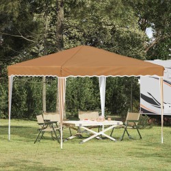 Tente de fête pop-up 288 x 288 x 245 cm Beige Tissu Oxford 638163638163