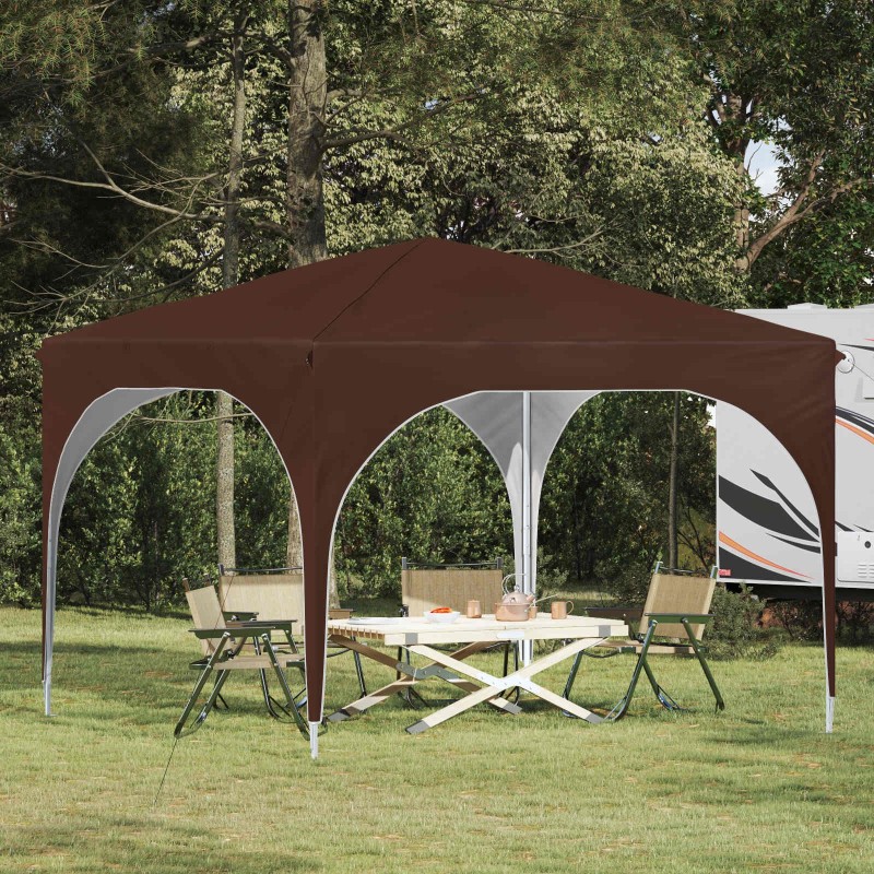 Tente de fête pop-up 290 x 290 x 245 cm Marron 638164638164