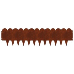 Bordure de Pelouse 30 pcs 103 x 25 cm Acier Rouillé 638169638169
