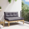 Unité de canapé du milieu Acacia Clair et Gris Foncé 638170638170