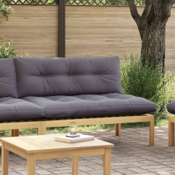 Unité de canapé du milieu Acacia Clair et Gris Foncé 638170638170