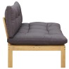 Unité de canapé du milieu Acacia Clair et Gris Foncé 638170638170