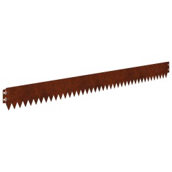 Bordure de Pelouse 50 pcs 103 x 10 cm Acier Rouillé 638172638172