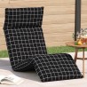 Transat pliant à carreaux noirs 175 x 54 x 8,5 cm tissu Oxford 638173638173